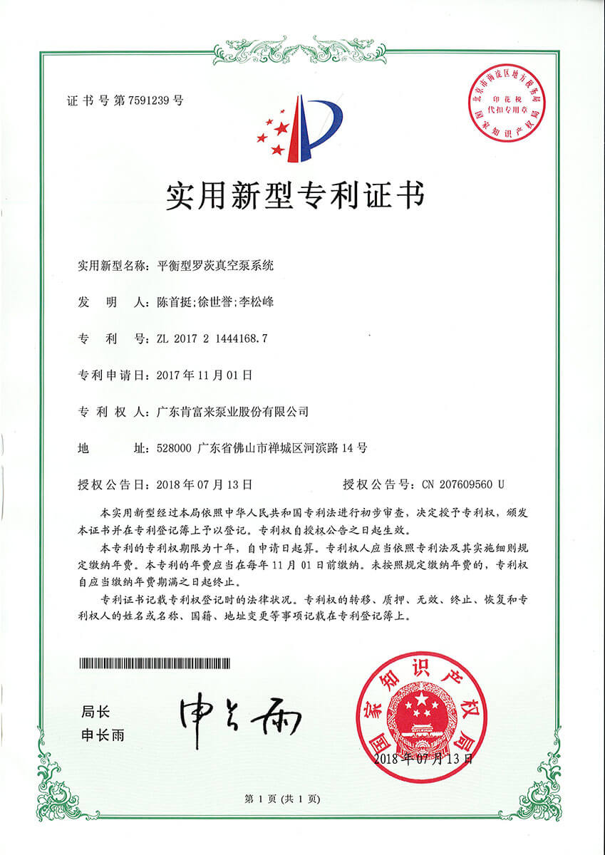 平衡型羅茨真空泵系統(tǒng)