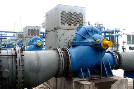 KPS系列單級雙吸離心泵在上海氯堿化工節(jié)能改造項目使用現場-(7)