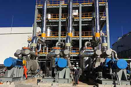 肯富來液環(huán)泵機(jī)組在南美某地?zé)岚l(fā)電廠使用現(xiàn)場