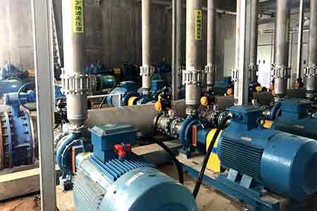KCC系列化工離心泵和KPS系列單級雙吸離心泵在三水佳利達(dá)污水處理有限公司使用現(xiàn)場