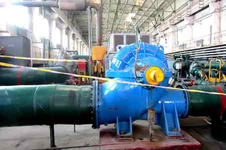 KPS系列單級(jí)雙吸離心泵在酒鋼節(jié)能改造項(xiàng)目中使用-現(xiàn)場(chǎng)