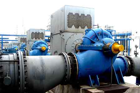 KPS系列單級雙吸離心泵在上海氯堿化工節(jié)能改造項目使用現(xiàn)場